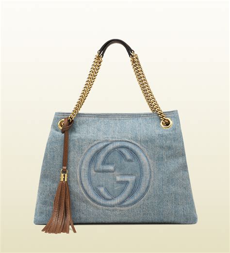 light blue gucci blue bag|gucci blue denim bag.